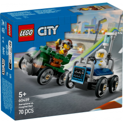 Klocki LEGO 60459 Zestaw wyścigówek - samolot kontra łóżko szpitalne CITY